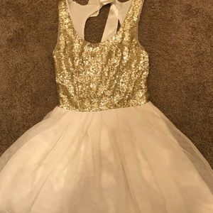 Gold sparkle dress